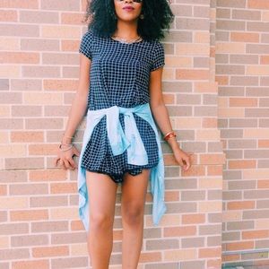 UO Silence and Noise Checkered Shift Dress